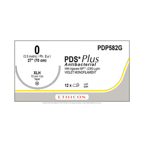 Ethicon Taper Point PDS Plus Antibacterial Absorbable Sutures PDP582G - 12.0 Each