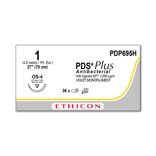 ETHICON Reverse Cutting PDS Plus Antibacterial Sutures PDP695H 36 Each-MDL-ETHPDP695H