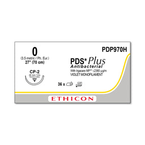 ETHICON Reverse Cutting PDS Plus Antibacterial Sutures PDP970H 36 Each-MDL-ETHPDP970H