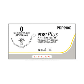 Ethicon Taper Point PDS Plus Antibacterial Absorbable Sutures PDP990G - 12.0 Each - MDL-ETHPDP990G