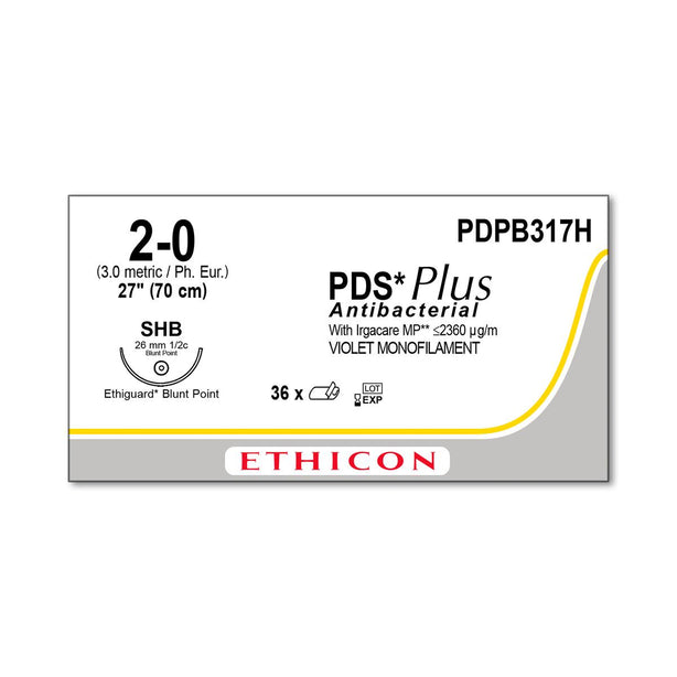 Ethicon ETHIGUARD PDS Plus Antibacterial Sutures PDPB317H - 36.0 Each - MDL-ETHPDPB317H