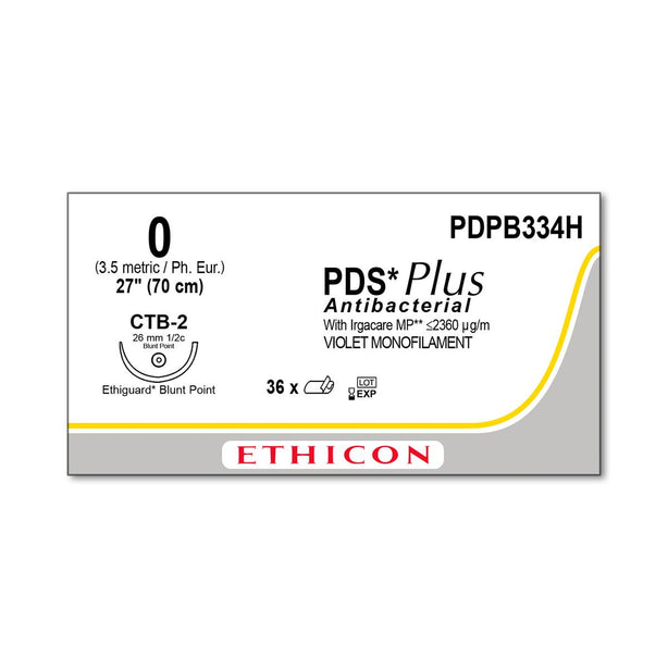 Ethicon ETHIGUARD PDS Plus Antibacterial Sutures PDPB334H - 36.0 Each - MDL-ETHPDPB334H