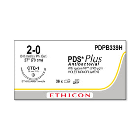 Ethicon ETHIGUARD PDS Plus Antibacterial Sutures PDPB339H - 36.0 Each - MDL-ETHPDPB339H