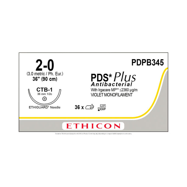 Ethicon PDS Plus Suture PDPB345 - 36.0 Each - MDL-ETHPDPB345