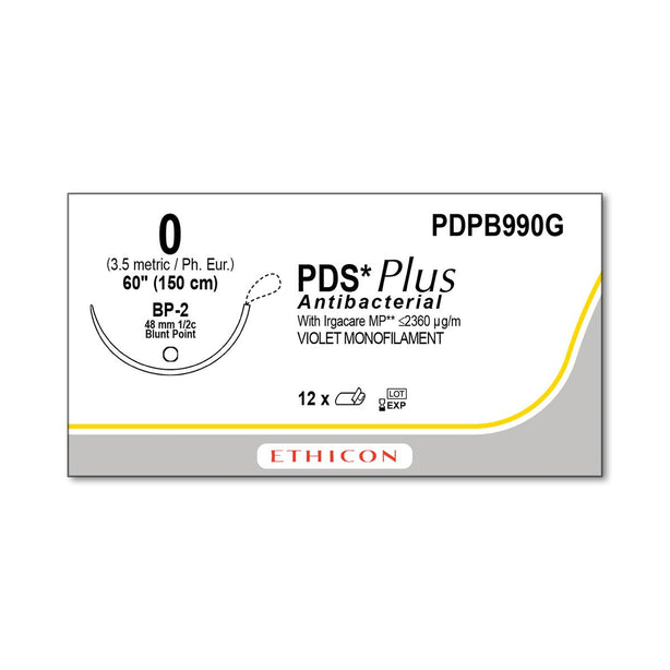 Ethicon ETHIGUARD PDS Plus Antibacterial Sutures PDPB990G - 12.0 Each - MDL-ETHPDPB990G