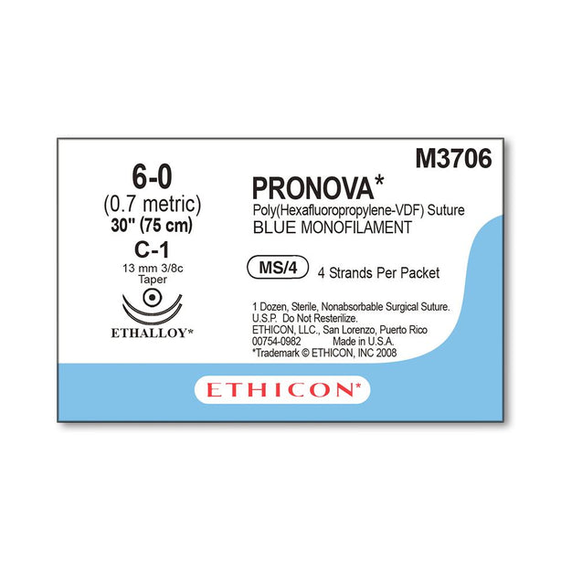 Pronova Nonabsorbable Sutures - PNM3706 - 12 Each - MDL-ETHPNM3706BX