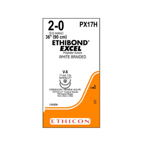 ETHICON Taper-Cut Ethibond Excel Nonabsorbable Sutures PX17H 36 Each - MDL-ETHPX17H