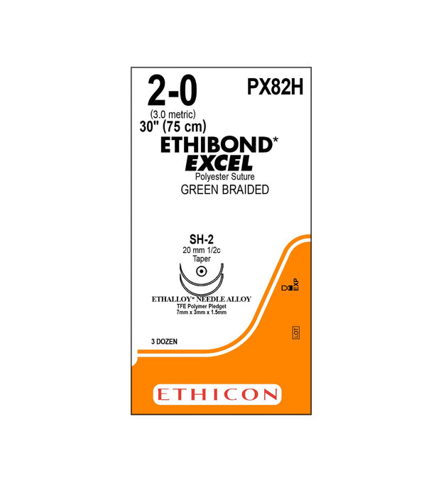 ETHICON Taper Point Ethibond Excel Suture PX82H 36 Each-MDL-ETHPX82H