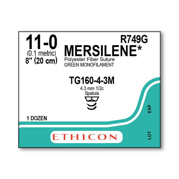 Ethicon Mersilene Micropoint Spatula Nonabsorbable Sutures R749G - 12.0 Each - MDL-ETHR749G