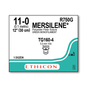 Ethicon Mersilene Micropoint Spatula Nonabsorbable Sutures R750G - 12.0 Each - MDL-ETHR750G