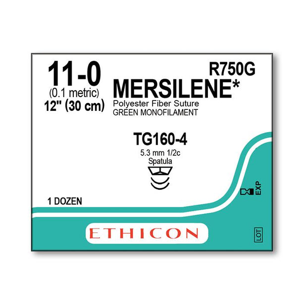Ethicon Mersilene Micropoint Spatula Nonabsorbable Sutures R750G - 12.0 Each - MDL-ETHR750G