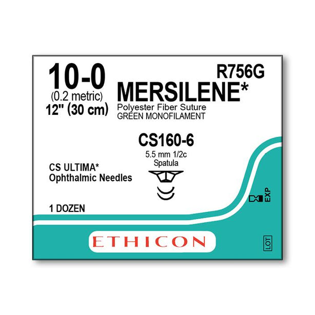 Ethicon Mersilene Ultima Spatula Nonabsorbable Sutures R756G - 12.0 Each