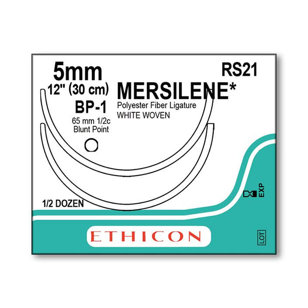 Ethicon Mersilene Polyester Fiber Strip Sutures RS21 - 6.0 Each - MDL-ETHRS21