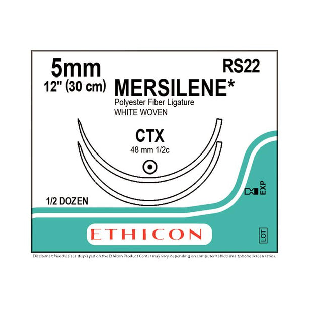 Ethicon Mersilene Taper-Point Sutures RS22 - 6.0 Each