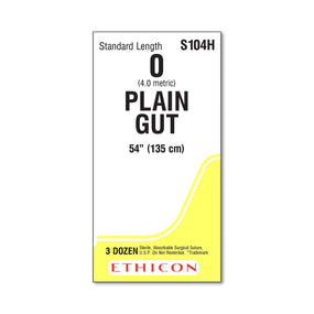 ETHICON Plain Gut Surgical Sutures S104H 36 Each - MDL-ETHS104H
