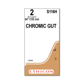 Ethicon Standard / Short Chromic Gut Absorbable Sutures S116H - 36.0 Each