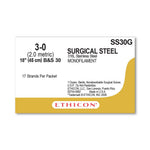 Sutupak Precut Stainless-Steel Nonabsorbable Sutures - SS30G - 12 Each - MDL-ETHSS30G