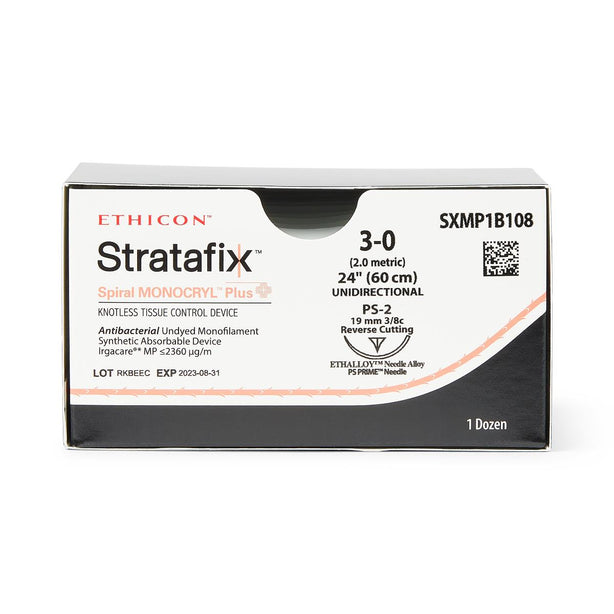 Ethicon Stratafix Spiral Monocryl Plus Sutures SXMP1B108 - 12.0 Each