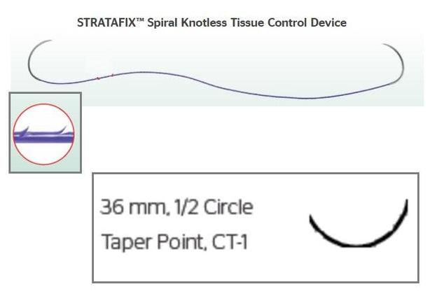 Ethicon Stratafix Spiral Monocryl Plus Sutures SXMP1B412 - 12.0 Each - MDL-ETHSXMP1B412
