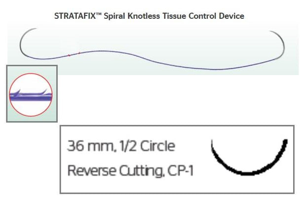 Ethicon Stratafix Spiral Monocryl Plus Sutures SXMP1B419 - 12.0 Each - MDL-ETHSXMP1B419