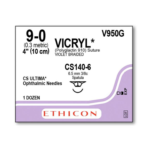 Ethicon Ultima Spatula Vicryl Absorbable Sutures V950G - 12.0 Each - MDL-ETHV950G