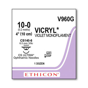 Ethicon Ultima Spatula Vicryl Absorbable Sutures V960G - 12.0 Each - MDL-ETHV960G