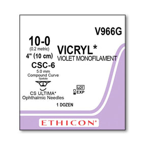 Ethicon Ultima Spatula Vicryl Absorbable Sutures V966G - 12.0 Each - MDL-ETHV966G