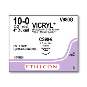 Ethicon Ultima Spatula Vicryl Absorbable Sutures V980G - 12.0 Each - MDL-ETHV980G
