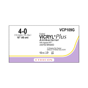 ETHICON Sutupak Precut Vicryl Plus Absorbable Sutures VCP109G 12 Each-MDL-ETHVCP109G