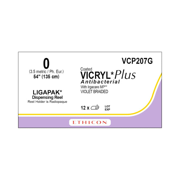 Ethicon Ligapak Reel Vicryl Plus Absorbable Sutures VCP207G - 12.0 Each