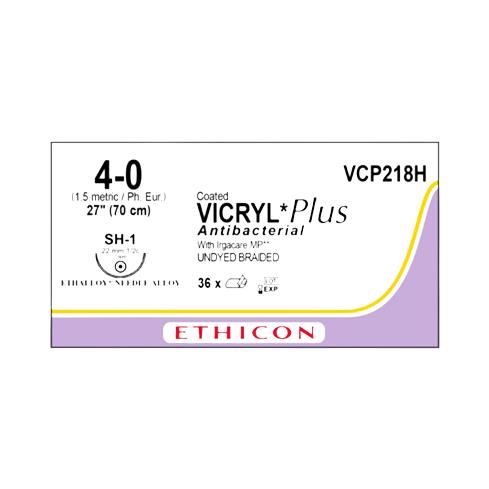 Ethicon Taper Point Vicryl + Antibacterial Suture VCP218H - 36.0 Each - MDL-ETHVCP218H