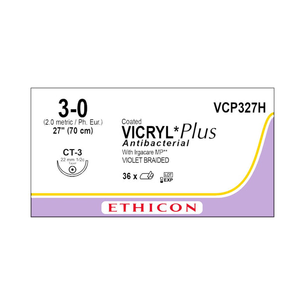 Ethicon Taper Point Vicryl + Antibacterial Suture VCP327H - 36.0 Each - MDL-ETHVCP327H