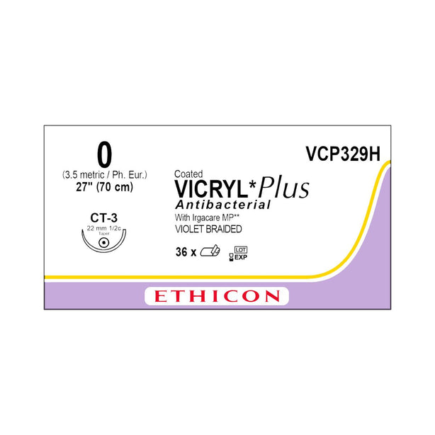 Ethicon Taper Point Vicryl + Antibacterial Suture VCP329H - 36.0 Each - MDL-ETHVCP329H