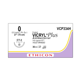 Ethicon Taper Point Vicryl + Antibacterial Suture VCP334H - 36.0 Each - MDL-ETHVCP334H