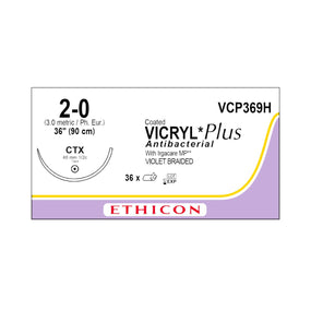 Ethicon Taper Point Vicryl + Antibacterial Suture VCP369H - 36.0 Each - MDL-ETHVCP369H