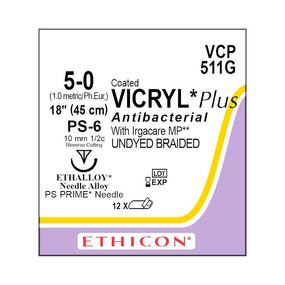 ETHICON Precision Point VICRYL Plus VCP511G 12 Each - MDL-ETHVCP511G