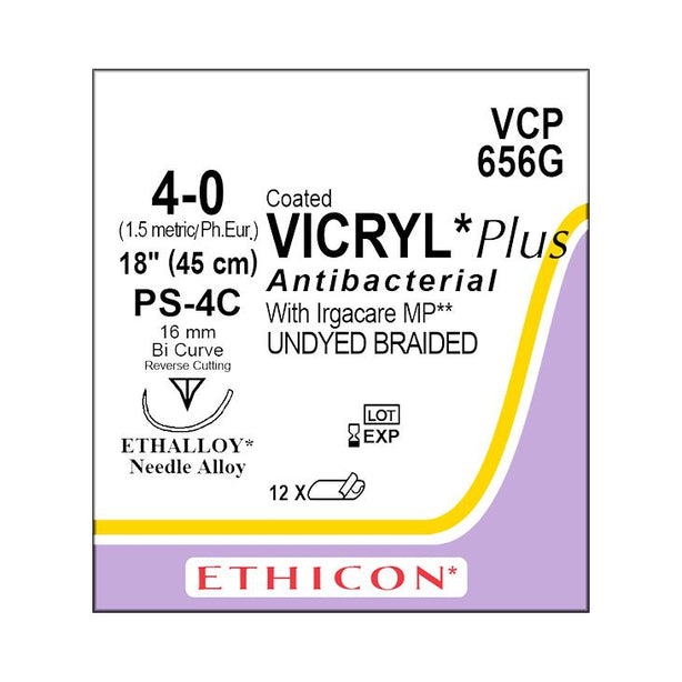 ETHICON Precision Point VICRYL Plus VCP656G 12 Each - MDL-ETHVCP656G