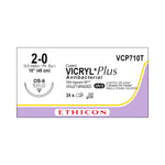 ETHICON Coated Vicryl Plus Antibacterial Sutures VCP710T 24 Each - MDL-ETHVCP710T