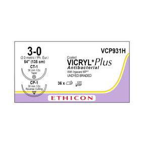 Taper Point Reverse Cutting Vicryl Absorbable Sutures - VCP931H - 36 Each - MDL-ETHVCP931H