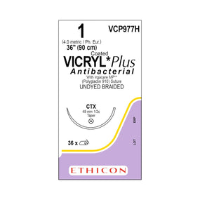 Ethicon Taper Point Vicryl + Antibacterial Suture VCP977H - 36.0 Each - MDL-ETHVCP977H