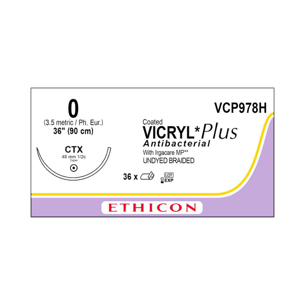 Ethicon Taper Point Vicryl + Antibacterial Suture VCP978H - 36.0 Each - MDL-ETHVCP978H