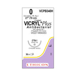ETHICON Vicryl Plus Absorbable Sutures with Ethiguard Needle VCPB340H 36 Each - MDL-ETHVCPB340H