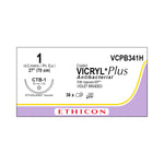 ETHICON Vicryl Plus Absorbable Sutures with Ethiguard Needle VCPB341H 36 Each - MDL-ETHVCPB341H
