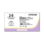 ETHICON Vicryl Plus Absorbable Sutures with Ethiguard Needle VCPB726D 12 Each - MDL-ETHVCPB726D