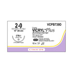 ETHICON Vicryl Plus Absorbable Sutures with Ethiguard Needle VCPB739D 12 Each - MDL-ETHVCPB739D