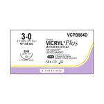 ETHICON Vicryl Plus Absorbable Sutures with Ethiguard Needle VCPB864D 12 Each - MDL-ETHVCPB864D