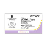 ETHICON Vicryl Plus Absorbable Sutures with Ethiguard Needle VCPPB31D 12 Each - MDL-ETHVCPPB31D