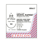 ETHICON Taper Point Vicryl Rapide Absorbable Sutures VR417 12 Each-MDL-ETHVR417BX
