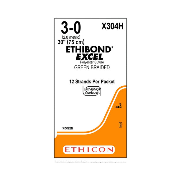 Ethicon Sutupak Precut Ethicon Excel Sutures X304H - 36.0 Each