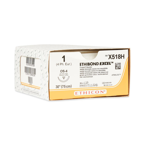 Ethicon Reverse Cutting Ethibond Excel Sutures X518H - 36.0 Each